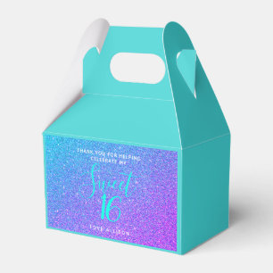 Ballotins Personnalisé Sweet 16 Turquoise Purple Parties sc