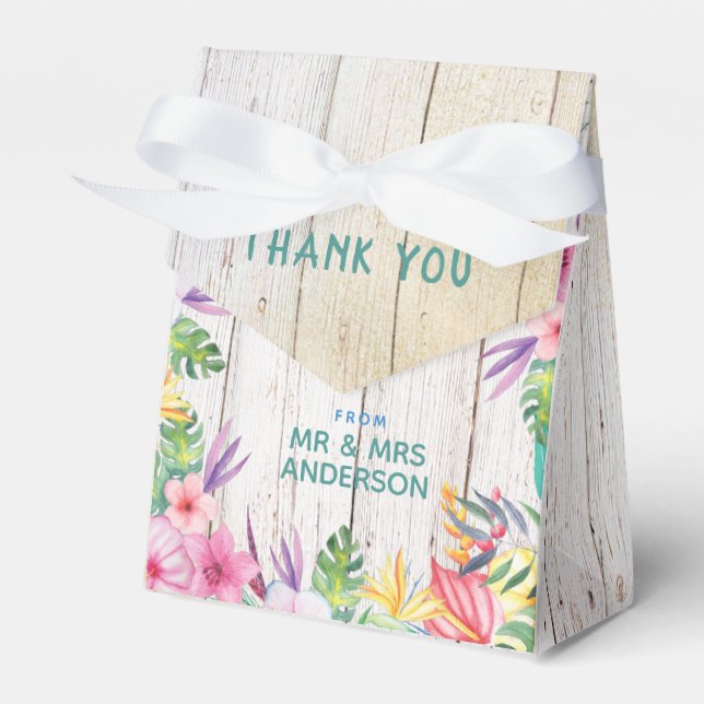 Ballotins Personnalisé Tropical Beach Wedding Cadeau Favoris (Verso)