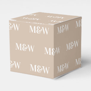 Ballotins Personnaliser avec cadeau blanc initial monogramme