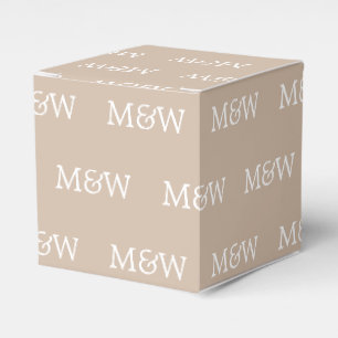 Ballotins Personnaliser avec cadeau blanc initial monogramme