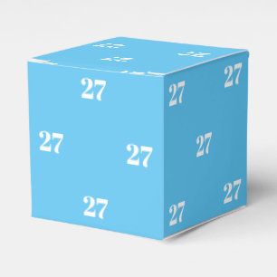 Ballotins Personnaliser avec numéro blanc initial bleu clair