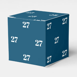 Ballotins Personnaliser avec numéro blanc initial turquoise