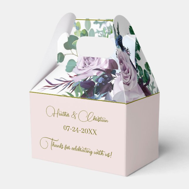Ballotins Personnaliser Dusty Violet Lavender Mauve Mariage (Verso)