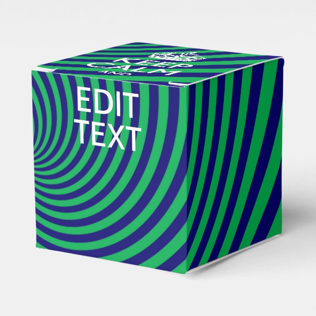Ballotins Personnalized Keep Calm Blue and Green with a Twis (Verso)