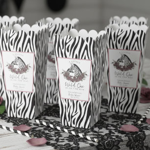 Ballotins Pet Sauvageon Safari Zèbre Baby Shower Popcorn