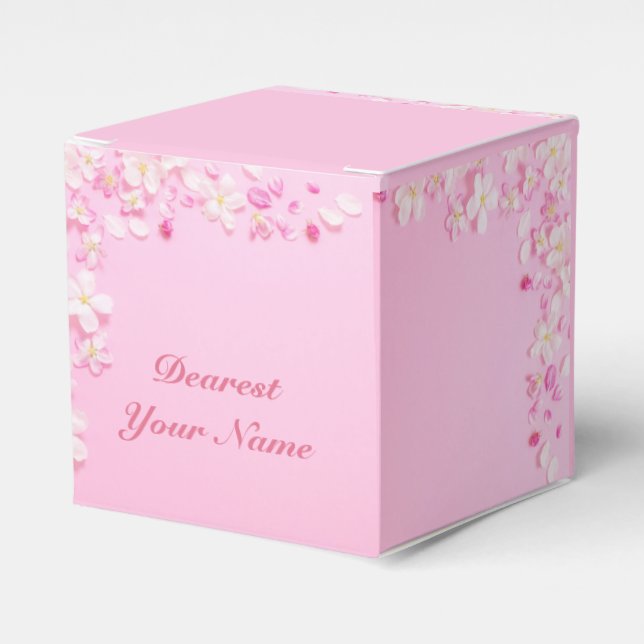 Ballotins Pétale rose Pastel Floral Ballotin personnalisé (Verso)
