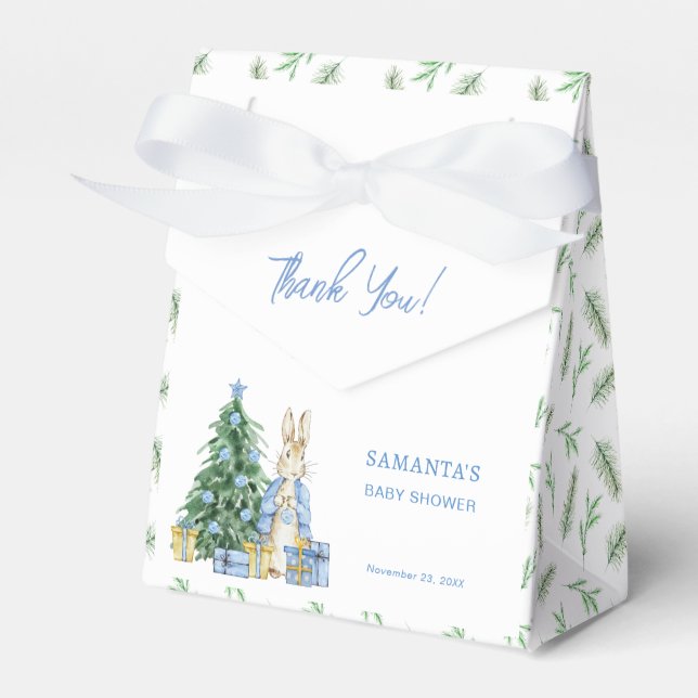 Ballotins Peter Rabbit Baby shower de Noël Merci (Verso)