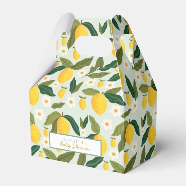 Ballotins Petit Baby shower de citron jaune doux (Verso)