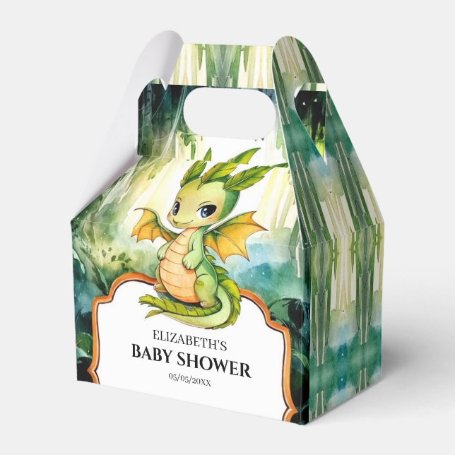 Ballotins Petit Baby shower de dragon enchanté (Verso)