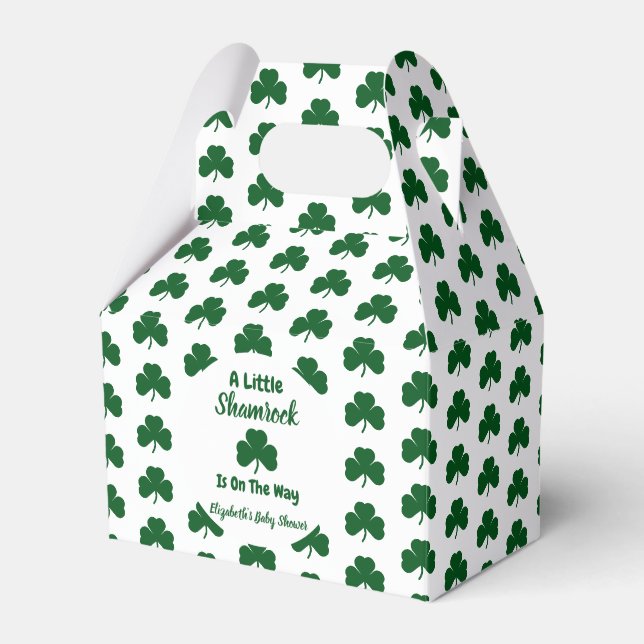Ballotins Petit Baby shower de la Saint Patrick Shamrock (Verso)