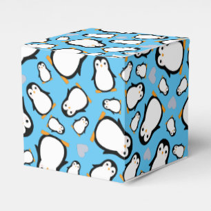Ballotins Petit Baby shower de pingouin bleu garçon