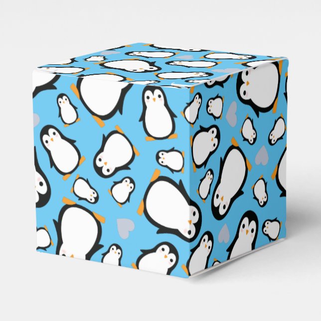 Ballotins Petit Baby shower de pingouin bleu garçon (Verso)