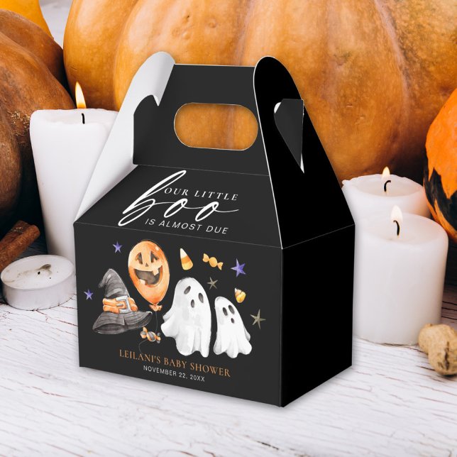Ballotins Petit Baby shower d'Halloween Boo noir (Baby Shower Gift Box, designed for the utmost delight of expecting parents and their bundle of joy.)