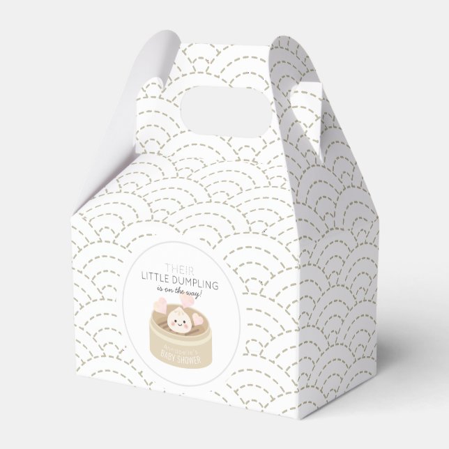 Ballotins Petit Ballotin de Baby shower blanc en dumping (Verso)
