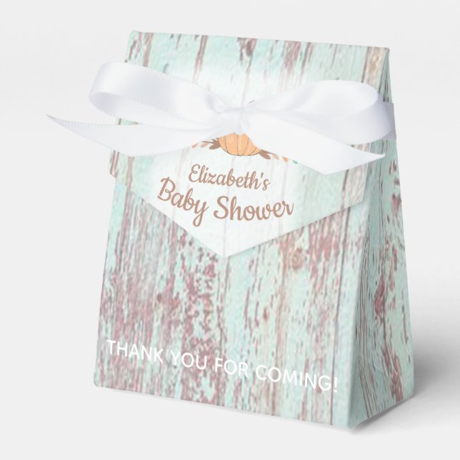 Ballotins Petit Citrouille Automne Baby shower rustique (Verso)