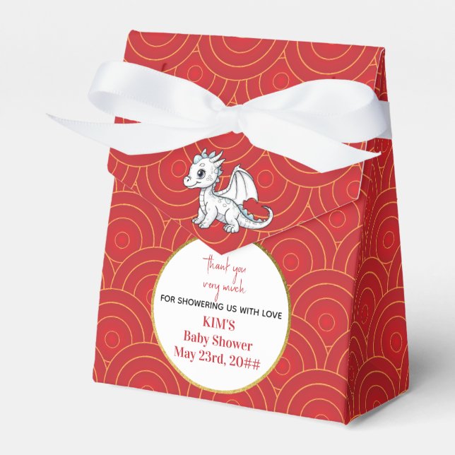 Ballotins Petit Dragon Mignonne Sur Le Chemin Baby shower Ro (Verso)