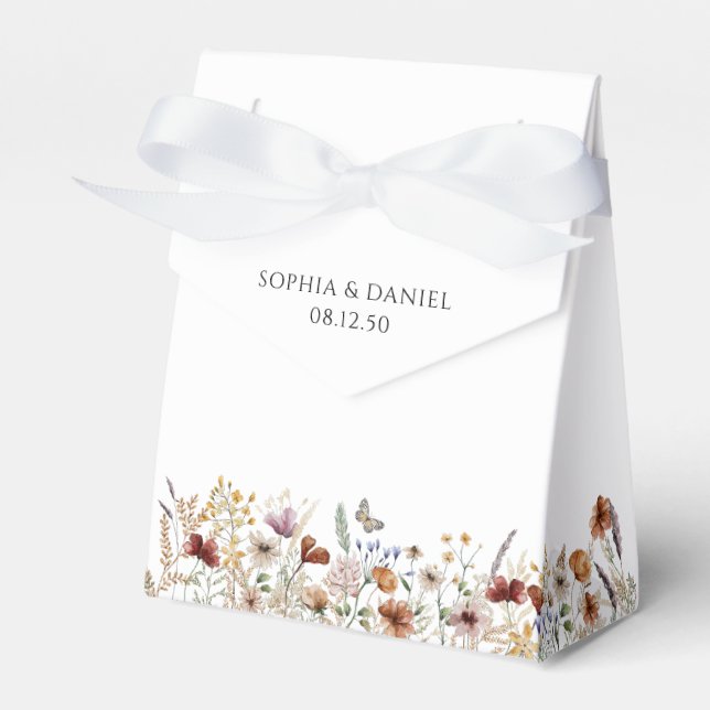 Ballotins Petite boîte de préférence de mariage Fleur sauvag (Verso)
