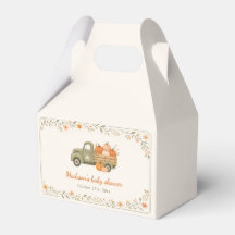 Petite citrouille camion vert automne Baby Shower