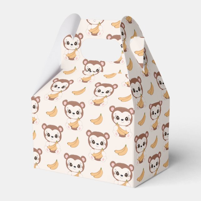 Ballotins petite fête motif de singe carrelée (Verso)