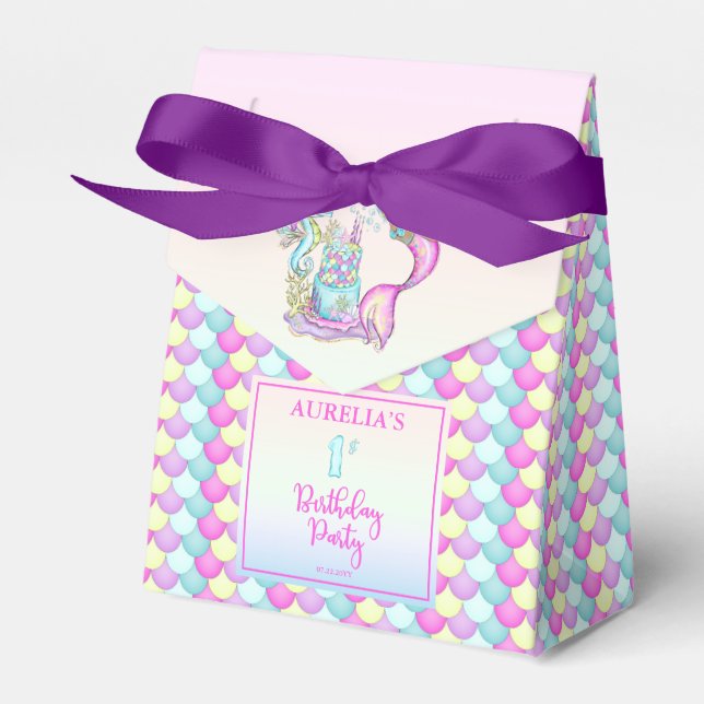 Ballotins Petite Sirène de Couleur - Fille 1er Anniversaire (Verso)