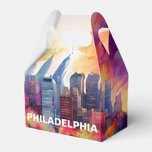 Ballotins Philadelphie Skyline Art Abstrait (Verso)