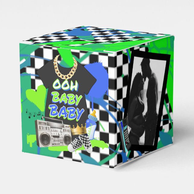 Ballotins Photo Baby shower Hip hop des années 80/90 (Verso)