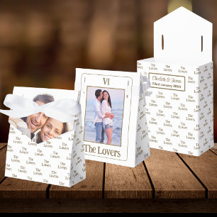 Ballotins Photo du Mariage de la carte Tarot Lovers   Blanc