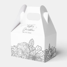 Ballotins Photo personnalisée Chic Silver Grey Mariage Flora