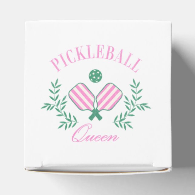 Ballotins Pickleball Queen | Barré rose et blanc (Haut)
