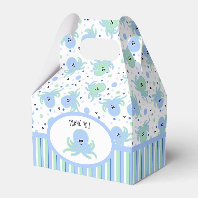 Ballotins Pieuvre mignonne avec points Polka et rayures (Verso)