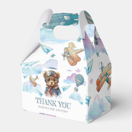 Ballotins Pilote Teddy Bear Anniversaire ou Merci Baby showe