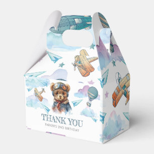 Ballotins Pilote Teddy Bear Anniversaire ou Merci Baby showe