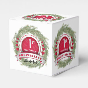 Ballotins Pine Aigle Wreath Rouge 1er anniversaire Mariage
