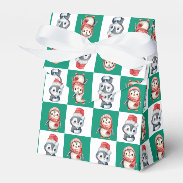 Ballotins Pingin Père Noël aquarelle Joyeux motif de Noël (Verso)