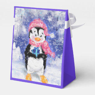 Ballotins Pingouin Ballotin de Noël avec cadeau