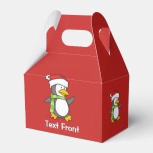 Ballotins Pingouin de Noël marchant sur la neige