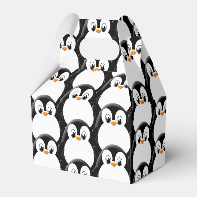Ballotins Pingouin gras mignon sur tout le Motif d'impressio (Verso)