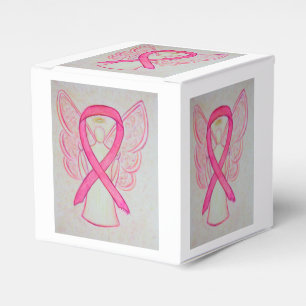 Ballotins Pink Awareness Ribbon Angel Party Favoriser boîte