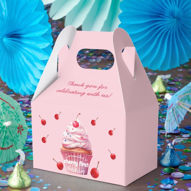 Ballotins Pink Baby First Cherry & Cupcake Anniversaire (Fête)