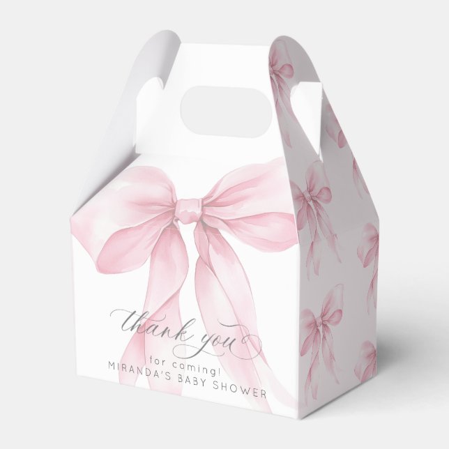 Ballotins Pink Bow Baby girl Douche élégant (Verso)