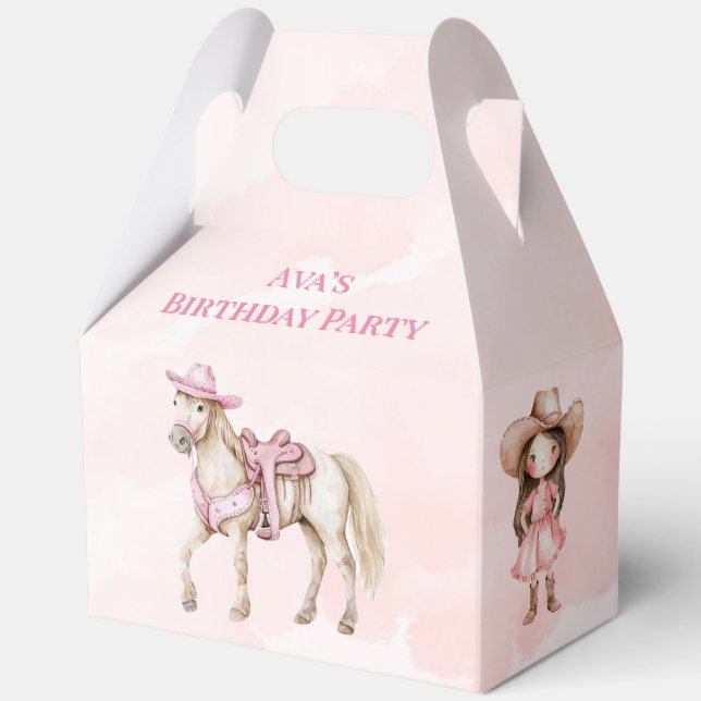 Ballotins Pink Cowgirl Horse 00e fête d'anniversaire (Verso)