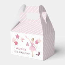Pink Cute Ballerina Ballotin d'anniversaire