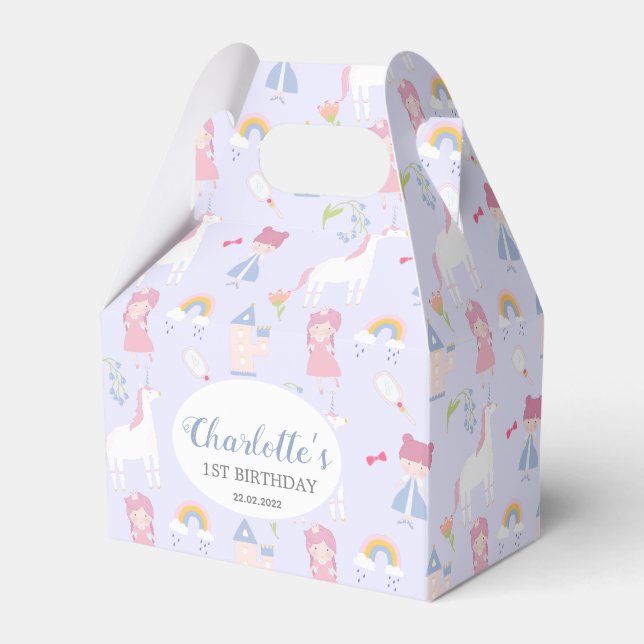 Ballotins Pink Fairytale Princess Unicorn 1er anniversaire (Verso)