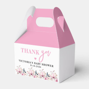 Ballotins Pink Floral Baby in Bloom Baby shower Ballotin