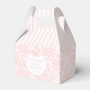 Ballotins Pink floral preppie bow bébé fille ballotin