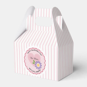 Ballotins Pink Floral Stripes Valentine