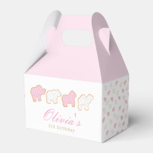 Ballotins Pink Frosted saupoudrer animal Cookie invité d'ann