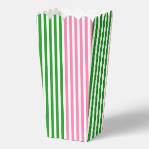Ballotins Pink + Green Stripes Popcorn