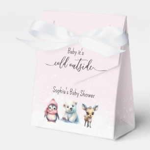 Ballotins Pink hiver froid à l'extérieur Baby shower fille