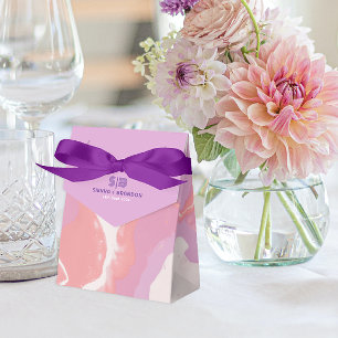 Ballotins Pink Pastel Art Abstrait Mariage Favor Box